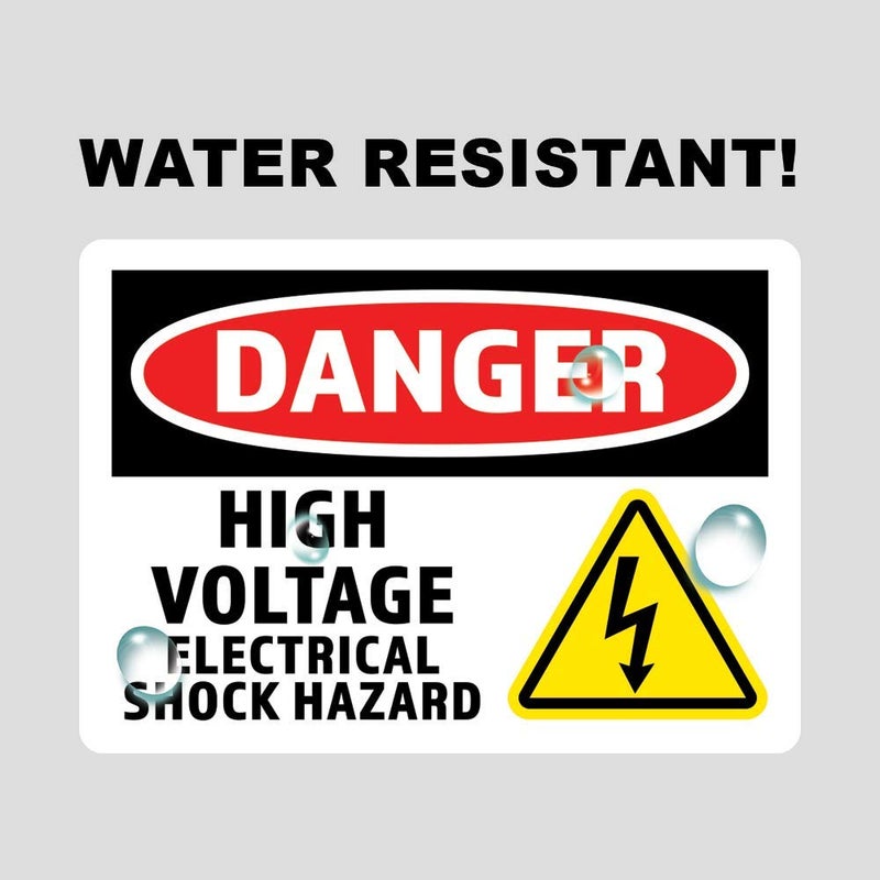 Decals, Home DÃ©cor, & More 2-Pack Danger High Voltage Warning Vinyl Decal Sticker | 7-Inch by 5-Inche | Premium Quality Vinyl Decal | Laminated with UV Protective Laminate | PD2729 - Image 5